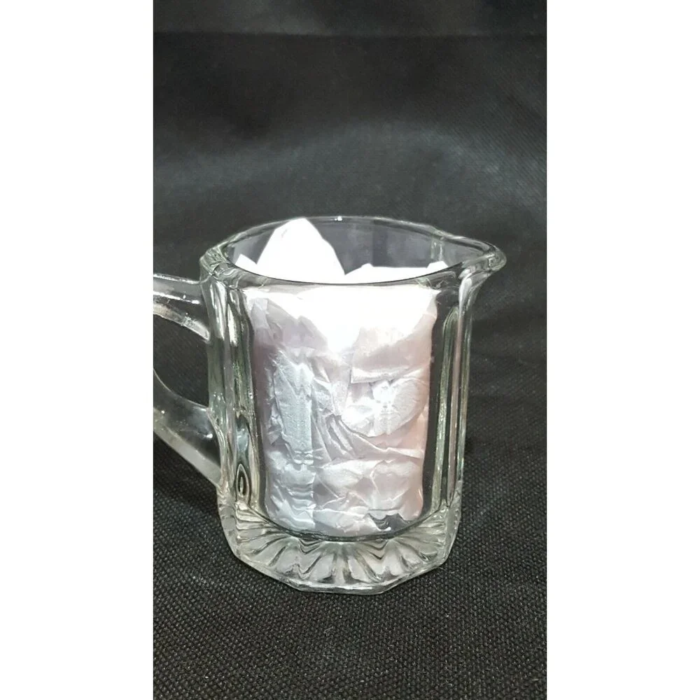 Vintage Clear Glass‎ CREAMER Pitcher Small 3